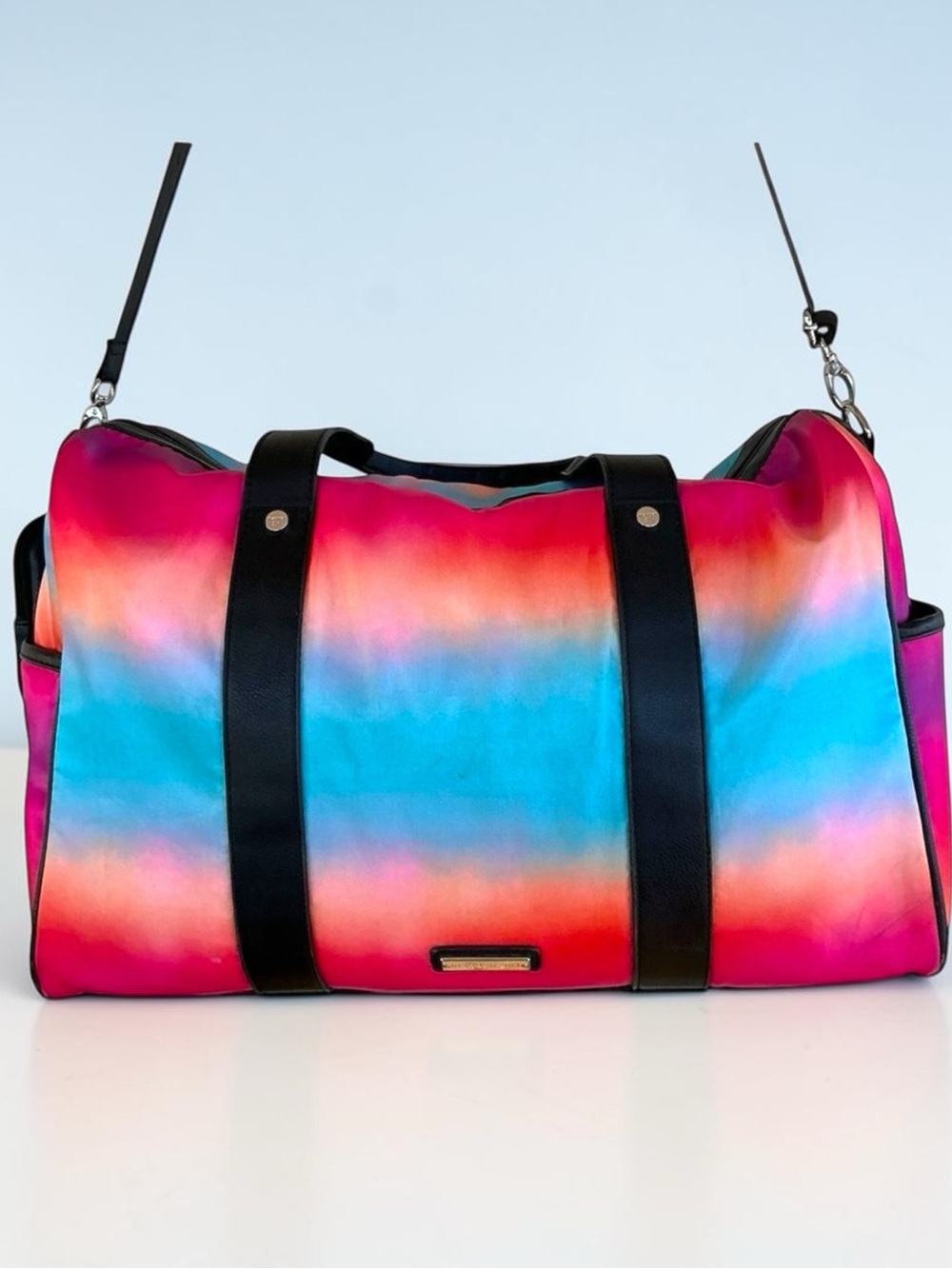 Madden Girl Rainbow Ombre Weekender Duffle Travel Gym Carry On Bag